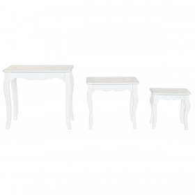 Tavolo aggiuntivo Home ESPRIT Bianco Grigio chiaro 53 x 35 x 47 cm