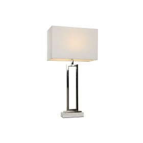 Lampada da tavolo Home ESPRIT Bianco Argentato 50 W 220 V