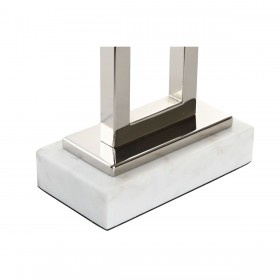 Lampada da tavolo Home ESPRIT Bianco Argentato 50 W 220 V