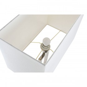 Lampada da tavolo Home ESPRIT Bianco Argentato 50 W 220 V