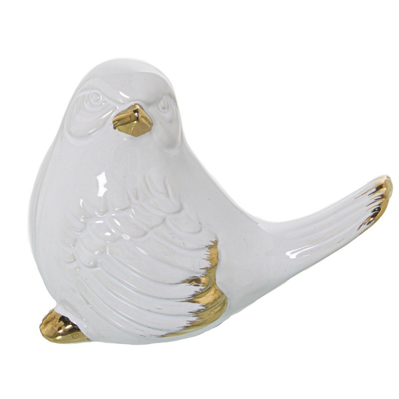 Statua Decorativa Alexandra House Living Bianco Ceramica Uccello