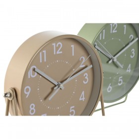 Orologio da Tavolo Home ESPRIT Beige (2 Unità)