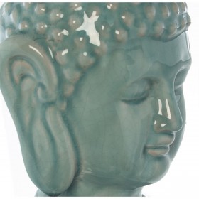 Statua Decorativa Alexandra House Living Celeste Ceramica Buddha 20 x 27 x 83 cm