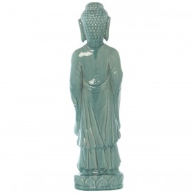 Statua Decorativa Alexandra House Living Celeste Ceramica Buddha 20 x 27 x 83 cm