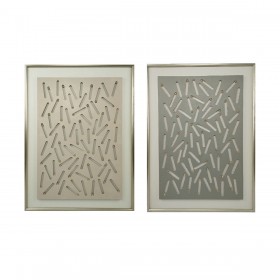 Quadro Home ESPRIT Verde Beige Dorato Moderno Città 90 x 3,5 x 120 cm (2 Unità)
