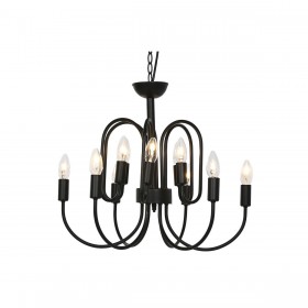 Lampadario Home ESPRIT Nero Metallo 54 x 54 x 46 cm