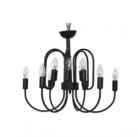 Lampadario Home ESPRIT Nero Metallo 54 x 54 x 46 cm