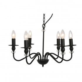 Lampadario Home ESPRIT Nero Metallo 25 W 54 x 54 x 46 cm