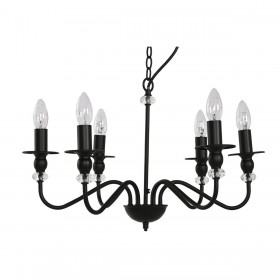 Lampadario Home ESPRIT Nero Metallo 25 W 54 x 54 x 46 cm