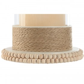 Portacandele Home ESPRIT Marrone Chiaro Metallo Corda 17 x 17 x 23 cm