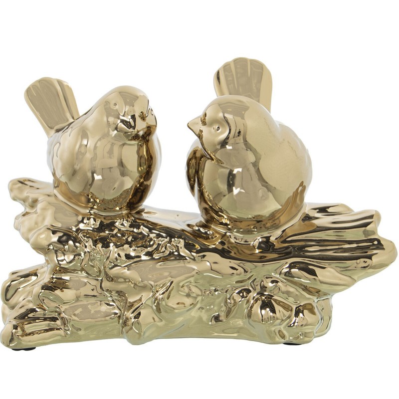 Statua Decorativa Alexandra House Living Dorato Ceramica Uccello