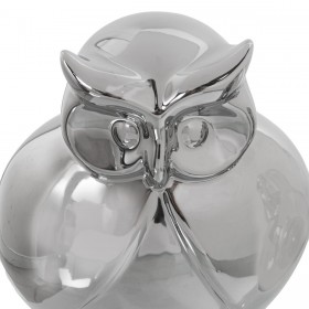 Statua Decorativa Alexandra House Living Argentato Ceramica Gufo