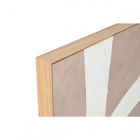 Quadro Home ESPRIT Bianco Beige Astratto 103 x 4,3 x 103 cm (2 Unità)