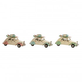 Statua Decorativa Home ESPRIT Azzurro Verde Rosa Vintage 28 x 11 x 11,5 cm (3 Unità)