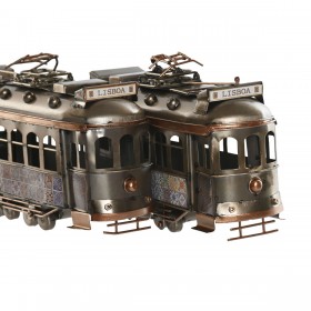 Statua Decorativa Home ESPRIT Dorato Argentato Treno Vintage 20 x 7 x 12 cm