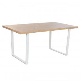 Tavolo da Pranzo Home ESPRIT Marrone Nero Ferro Legno MDF 160 x 90 x 75 cm