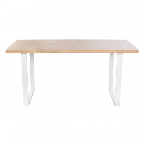 Tavolo da Pranzo Home ESPRIT Marrone Nero Ferro Legno MDF 160 x 90 x 75 cm