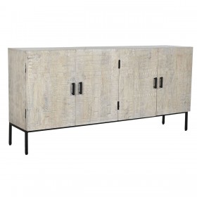 Credenza Home ESPRIT Bianco Metallo Legno di mango 180 x 40 x 85 cm