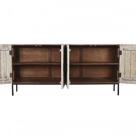 Credenza Home ESPRIT Bianco Metallo Legno di mango 180 x 40 x 85 cm