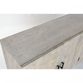 Credenza Home ESPRIT Bianco Metallo Legno di mango 180 x 40 x 85 cm