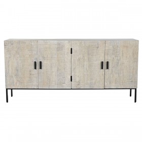 Credenza Home ESPRIT Bianco Metallo Legno di mango 180 x 40 x 85 cm