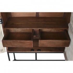 Armadio Home ESPRIT Bianco Nero Metallo Legno di mango 180 x 40 x 160 cm