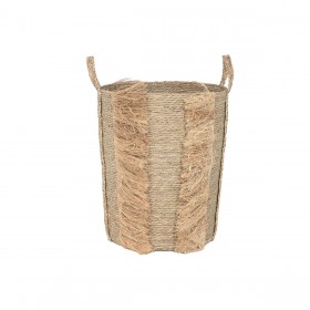 Set di Cestini Home ESPRIT Naturale Erba di mare Tropicale (2 Pezzi)
