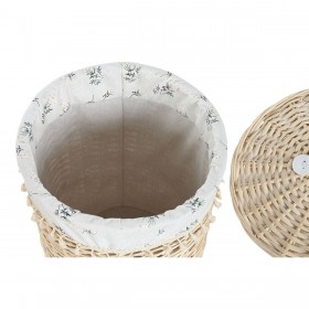 Cesto per i Panni Sporchi Home ESPRIT Naturale vimini Shabby Chic 45 x 45 x 55 cm 3 Pezzi