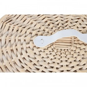 Cesto per i Panni Sporchi Home ESPRIT Naturale vimini Shabby Chic 45 x 45 x 55 cm 3 Pezzi