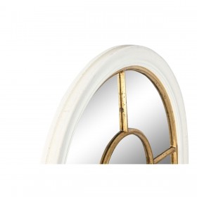 Specchio da parete Home ESPRIT Bianco Dorato Finestra 68 x 4 x 128 cm