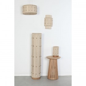 Lampada da Terra Home ESPRIT Marrone Beige 50 W 220 V 25 x 25 x 125 cm