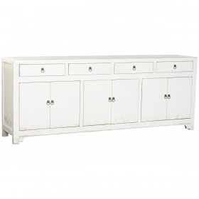 Credenza Home ESPRIT Bianco Legno di olmo 220 x 42 x 85 cm