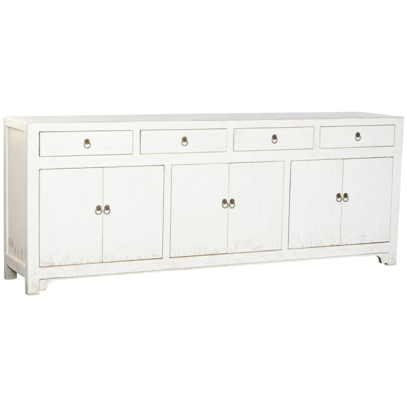 Credenza Home ESPRIT Bianco Legno di olmo 220 x 42 x 85 cm