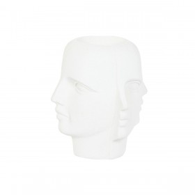 Vaso Home ESPRIT Bianco Magnesio Moderno Viso 49 x 49 x 50 cm