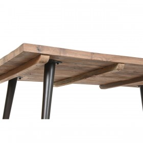 Tavolo da Pranzo Home ESPRIT Nero Naturale Ferro Legno Riciclato 180 x 90 x 76 cm