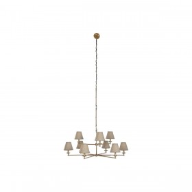 Lampadario Home ESPRIT Beige Dorato Ottone 25 W 113 x 113 x 132 cm