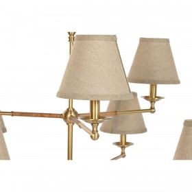 Lampadario Home ESPRIT Beige Dorato Ottone 25 W 113 x 113 x 132 cm