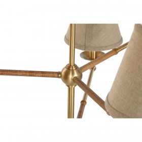 Lampadario Home ESPRIT Beige Dorato Ottone 25 W 113 x 113 x 132 cm