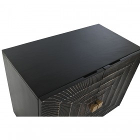 Credenza Home ESPRIT Nero Dorato Metallo Legno di mango 81 x 45 x 75 cm