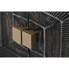 Credenza Home ESPRIT Nero Dorato Metallo Legno di mango 81 x 45 x 75 cm