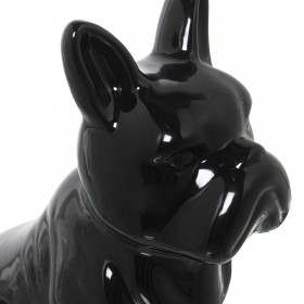 Statua Decorativa Alexandra House Living Nero Ceramica Cane 14 x 25 x 34 cm