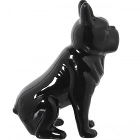 Statua Decorativa Alexandra House Living Nero Ceramica Cane 14 x 25 x 34 cm