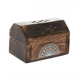 Supporto Home ESPRIT Legno di mango Mandala Indiano 9,5 x 5,5 x 6 cm Incenso (6 Unità) (10 Unità)
