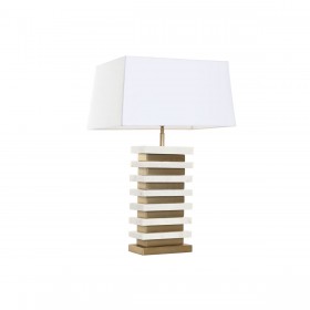 Lampada da tavolo Home ESPRIT Bianco Dorato 50 W 220 V