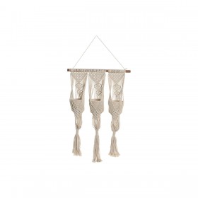 Vaso Home ESPRIT Cotone Legno Città 46 x 2 x 93 cm