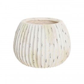 Vaso Home ESPRIT Bianco Magnesio 36 x 36 x 26 cm