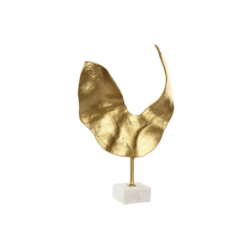 Statua Decorativa Home ESPRIT Bianco Dorato Astratto 38 x 10 x 55 cm