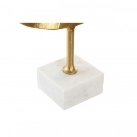 Statua Decorativa Home ESPRIT Bianco Dorato Astratto 38 x 10 x 55 cm