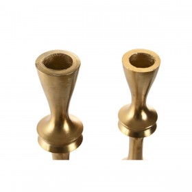 Candelabro Home ESPRIT Dorato Alluminio Moderno 8 x 8 x 36 cm (2 Unità)