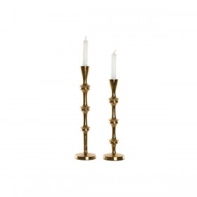 Candelabro Home ESPRIT Dorato Alluminio Moderno 8 x 8 x 36 cm (2 Unità)